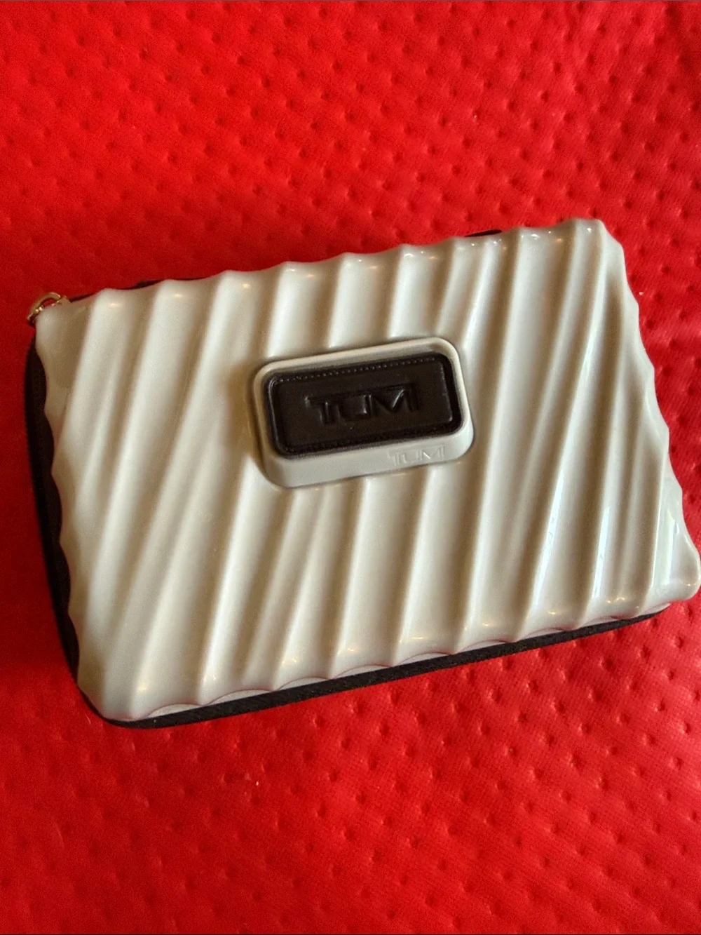Tumi White Hard Shell Tech Pouch